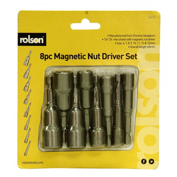 ROLSON MAGNETIC NUT DRIVER SET 8 PCS. RT30412 \\\KD17292