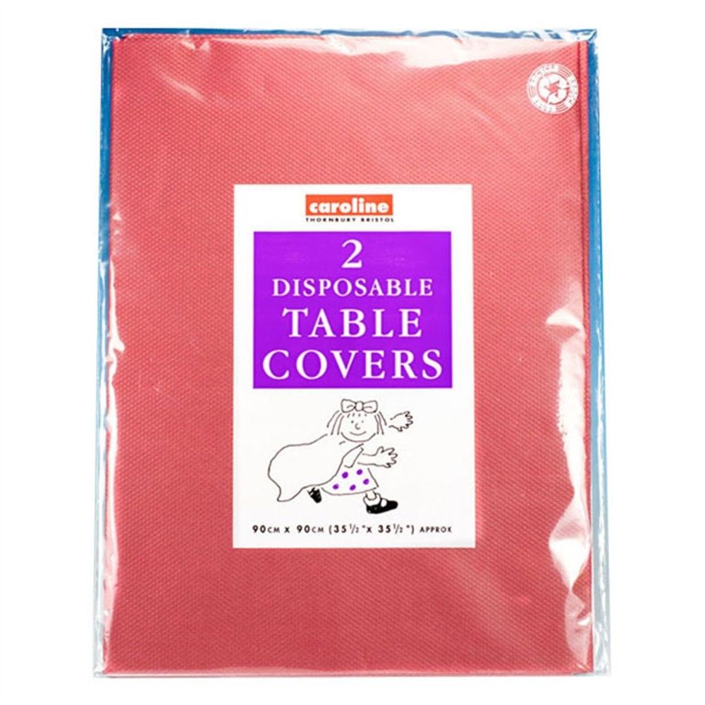 CAROLINE PAPER TABLE COVER BURGUNDY DISPOSABLE 90 X 90 2 PK. CV1329 \\\KD17496