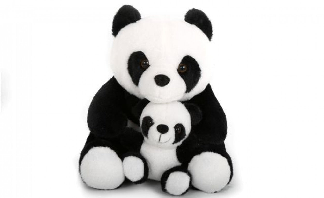 BLACK AND WHITE PANDA DOOR STOP WITH BABY DECORATIVE ADORABLE. TX0893 \\\KD17499