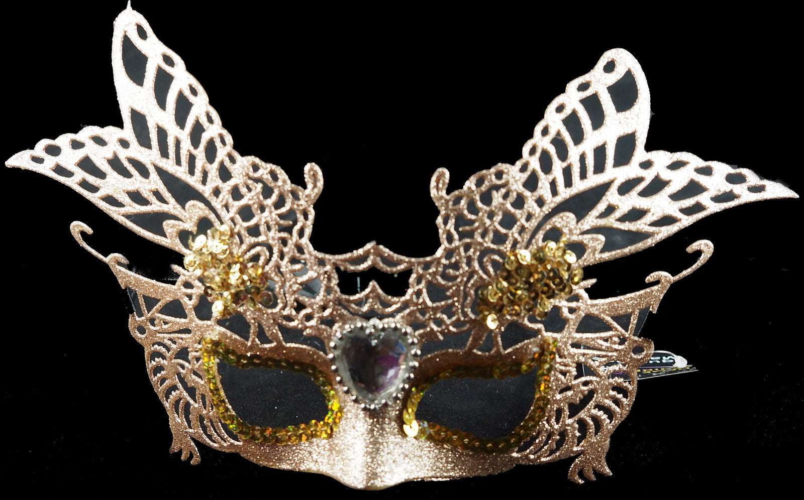 WOMEN ELEGANT PROM MASQUERADE PARTY MASK CHAMPAGNE. DP54821 \\\KD17502