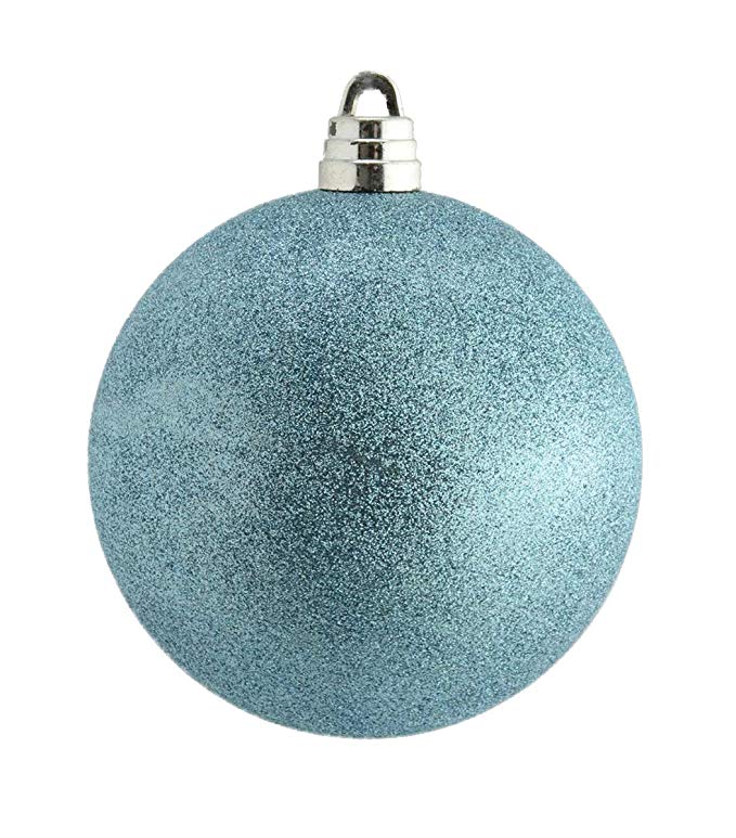 GIANT ICE BLUE TURQUORISE GLITTER BAUBLE 150MM. DP55894 \\\KD17505