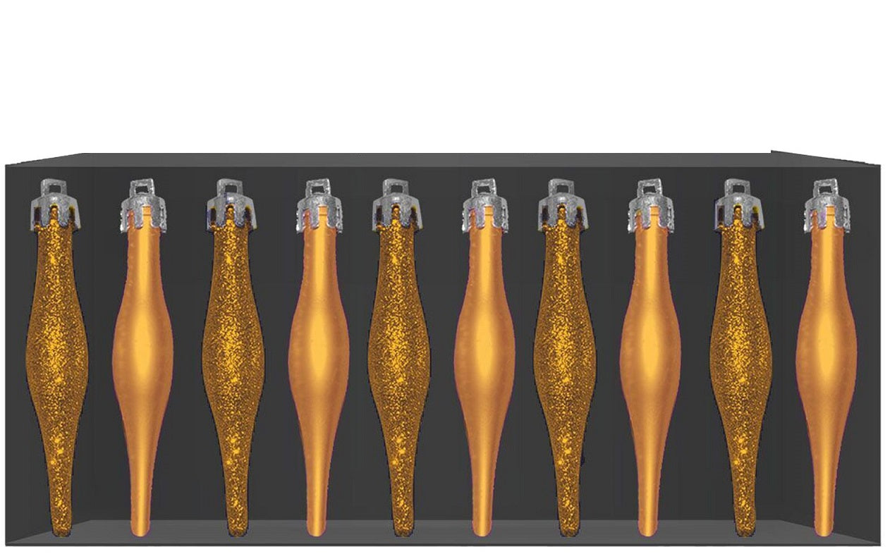10 PCS DROPLET GLITER BABUBLES GOLD 90 MM. DP55275 \\\KD17510