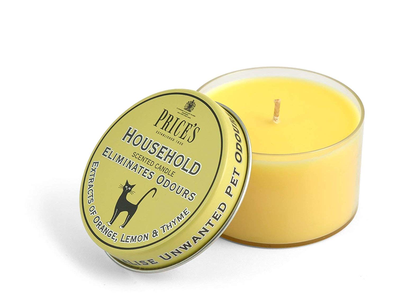 PRICES HOUSEHOLD CANDLE ELEMINATES ODOURS IN TIN 30HRS. FR210316 \\\KD17590