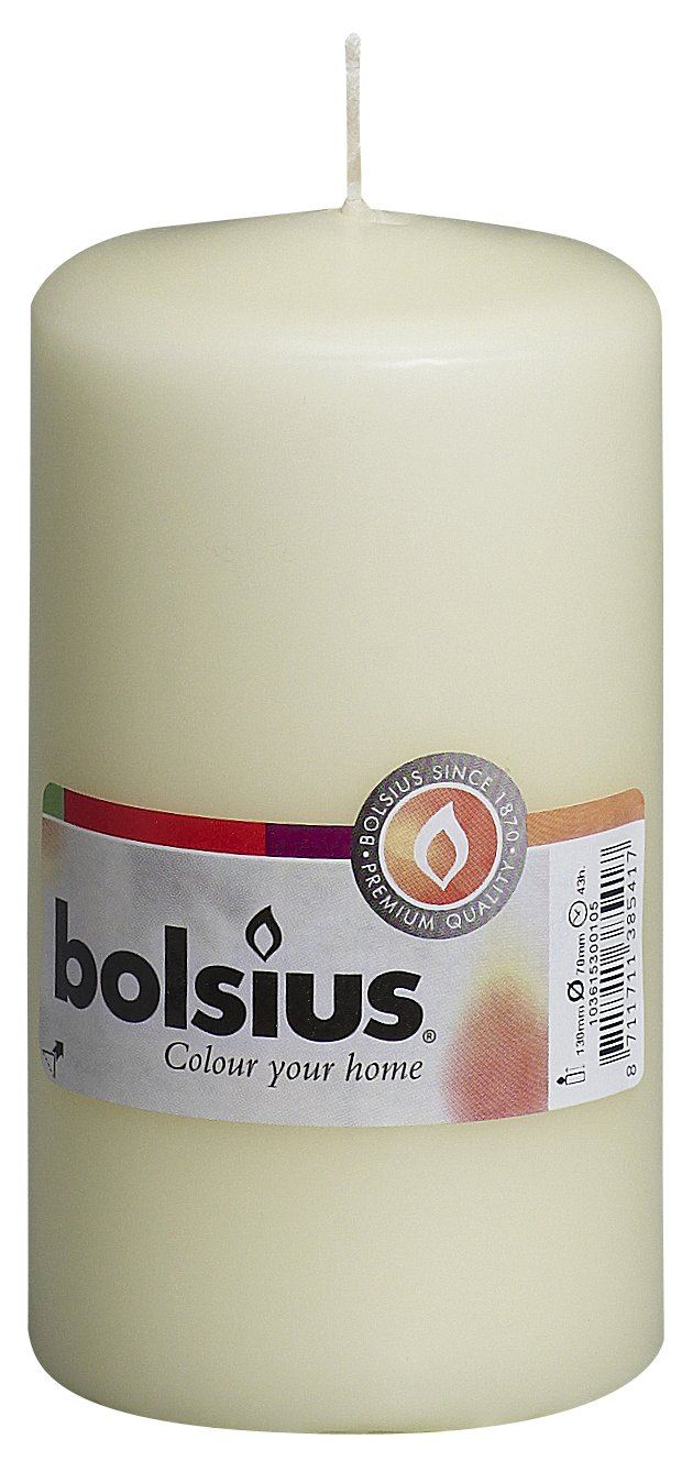 BOLSIUS PILLAR CANDLE IVORY 130MM X 70MM. 103615300105 \\\KD17595