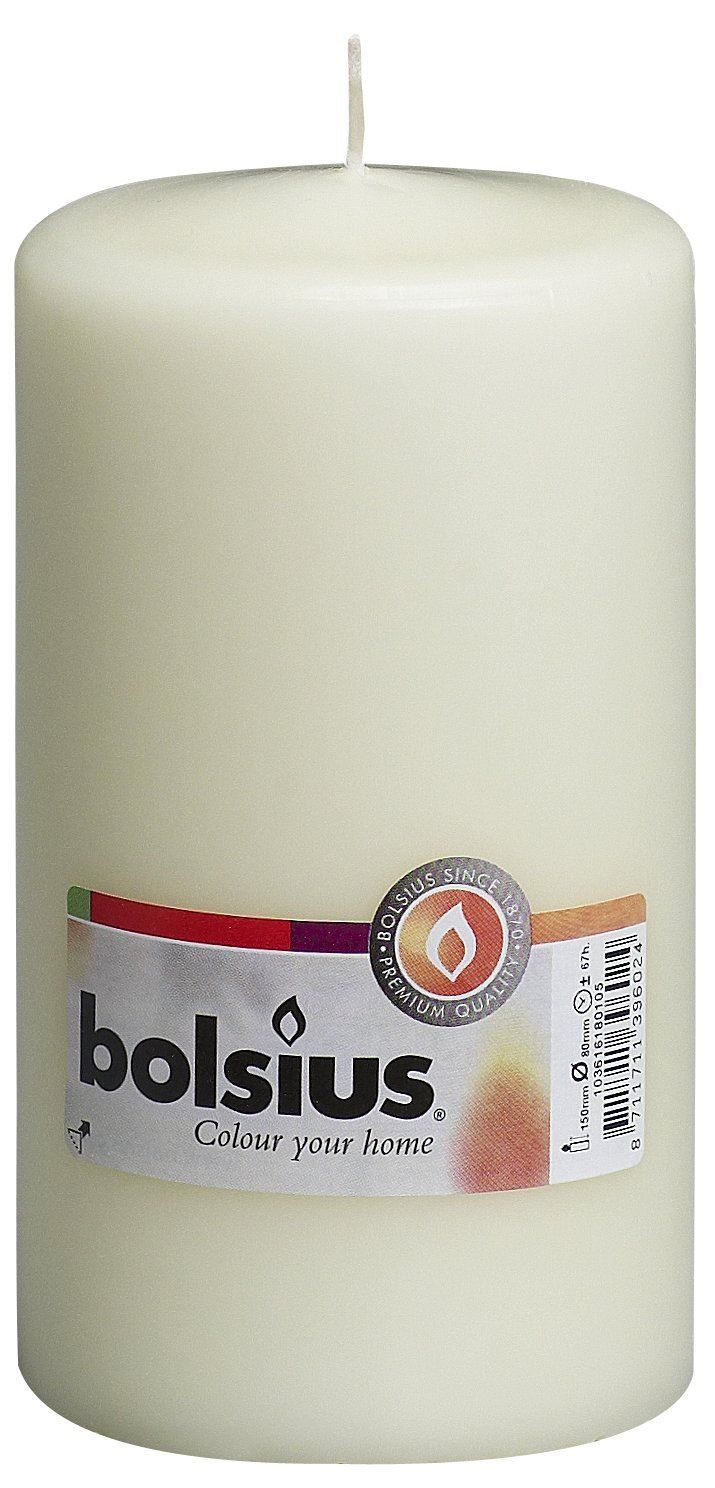 BOLSIUS PILLAR CANDLE IVORY 150MM X 78MM. 103616180105 396024 \\\KD17599