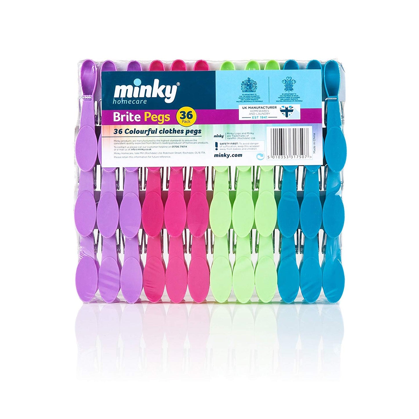 MINKY BRITE CLOTHES PEGS 36 PACK. VT86490J02 317507 \\\KD17616