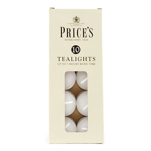 PRICES WHITE TEALIGHTS 4HRS 10/PK. TE041028 \\\KD17621