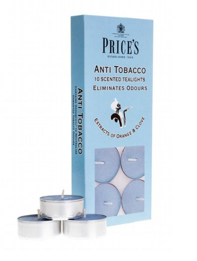 PRICES ANTI TOBACCO TEALIGHT CANDLES 4HRS 10/PK. FR151016 372537 \\\KD17625