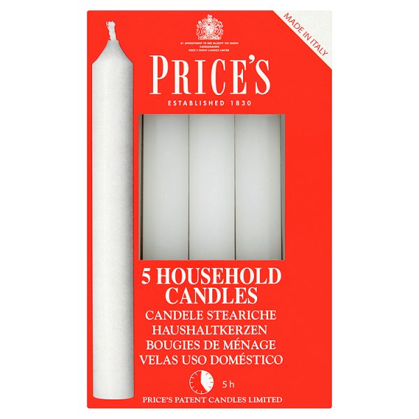 PRICES HOUSEHOLD CANDLE 5HRS 5/PK. HC056028 354052 \\\KD17637