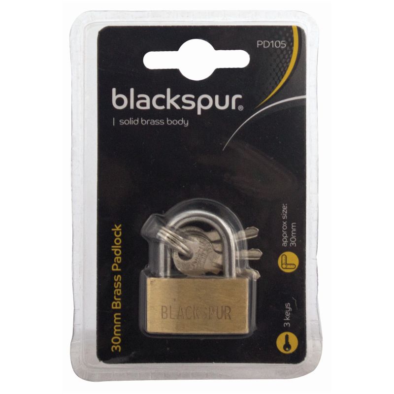 BLACKSPUR BRASS PADLOCK 30MM. PD105 \\\KD17692