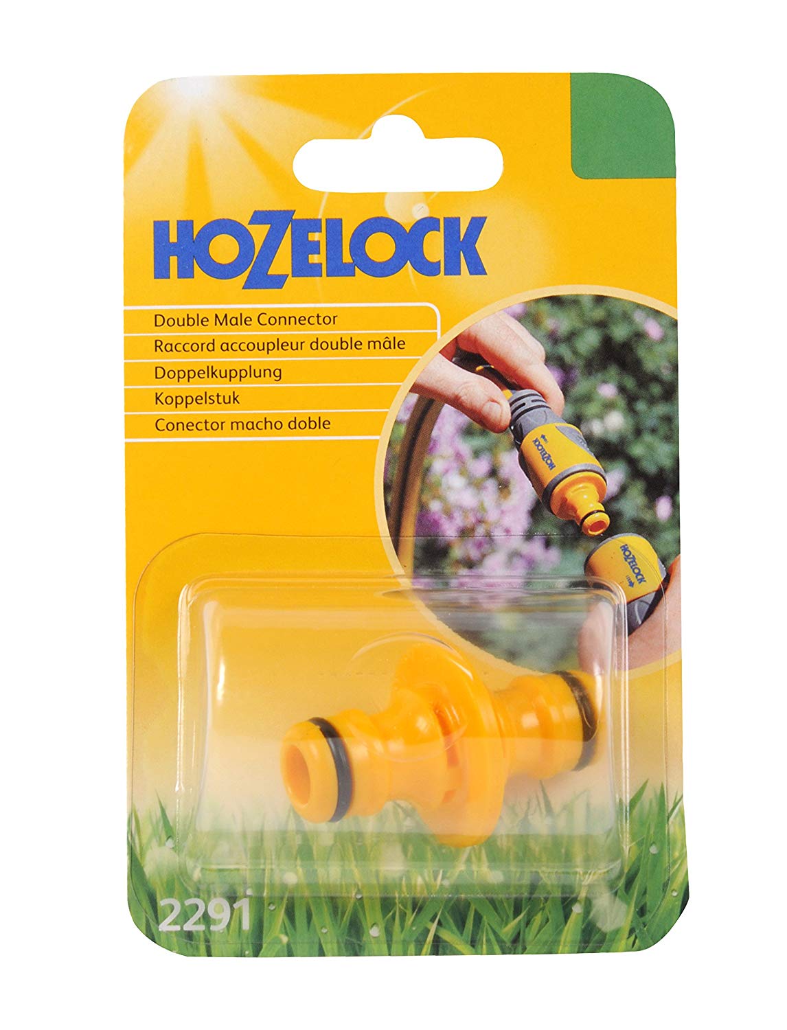 HOZELOCK DOUBLE MALE HOSE PIPE CONNECTOR. 2291P9000 \\\KD17694
