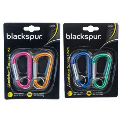 ALUMINIUM KARABINER SPRING LINKS 2/PK. BBAS200 \\\KD17709