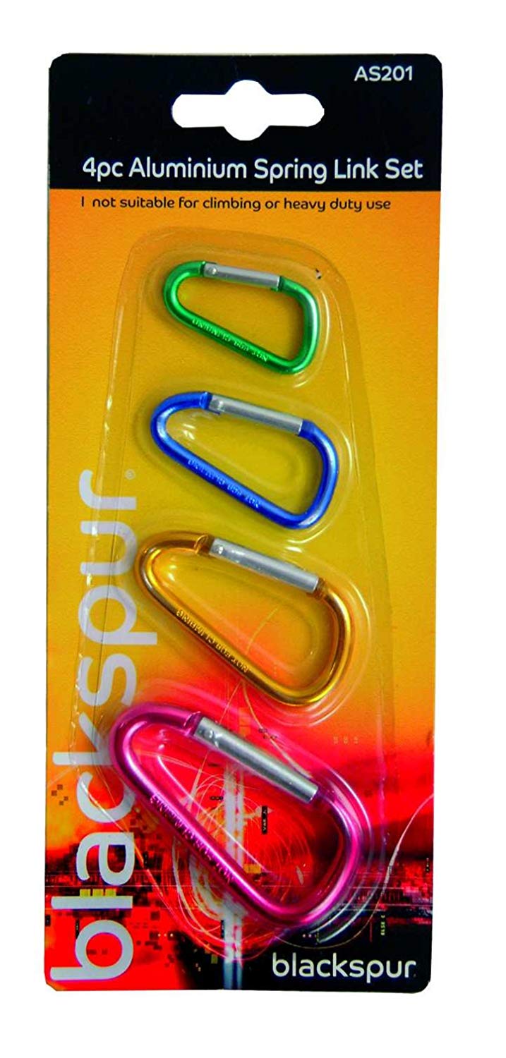 ALUMINIUM KARABINER SPRING LINK SET 4/PK. BBAS201 \\\KD17710