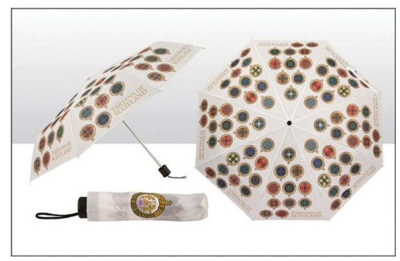 TARTANS OF SCOTLAND COLLAPSIBLE UMBRELLA & COVER. EL72083 \\\KD17739
