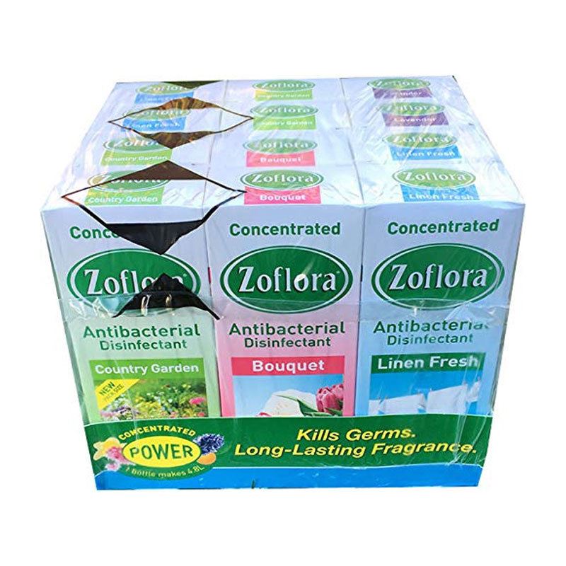 12 PACK ZOFLORA ANTIBACTERIAL DISINFECTANT ASSORTMENT 120ML. RY0681 \\\KD17757