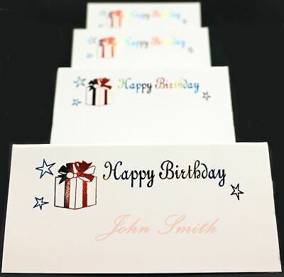 10 HAPPY BIRTHDAY MULTICOLOURED LETTERS PLACE CARDS. 143696. 143696 \\\KD17804
