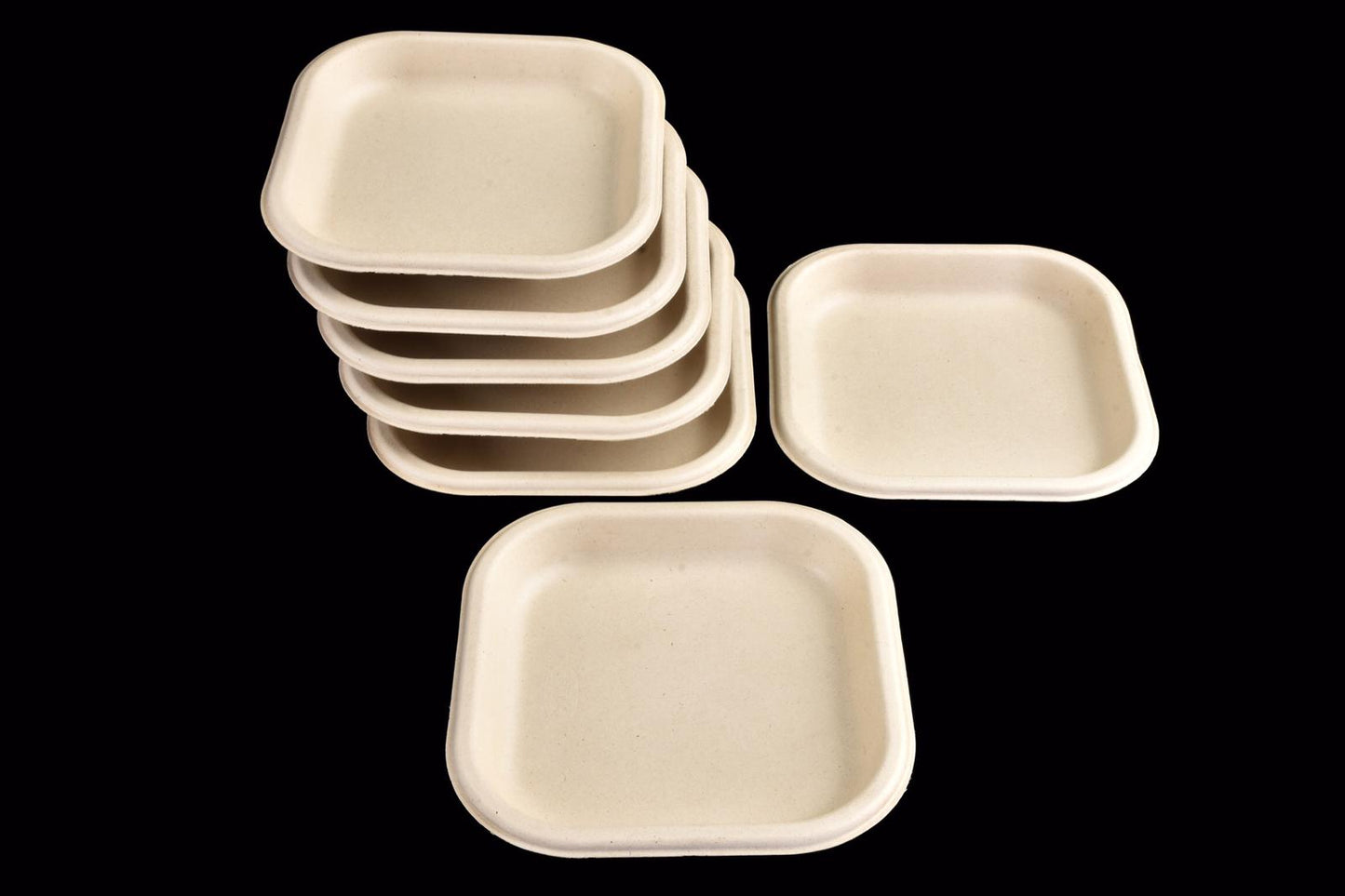 BIODEGRADABLE DISPOSABLE PARTY PLATE 7 INCH / 18CM 25/PK. BPL02001 \\\KD17810