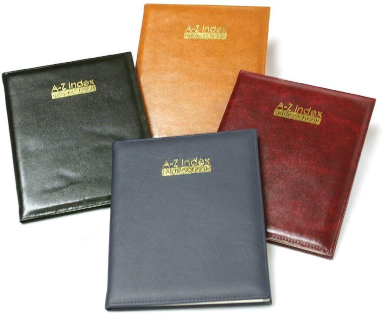 A-Z INDEX ADDRESS BOOK ASSORTED COLOURS. TA6129 \\\KD17816
