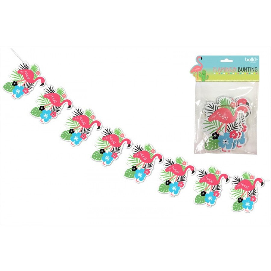 BELLO FUNKY FLAMINGO PAPER PARTY BUNTING 2.3M. AM2121 \\\KD17822