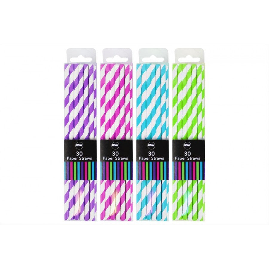RSW PAPER DRINKING STRAWS 30/PK. AM1207 \\\KD17829