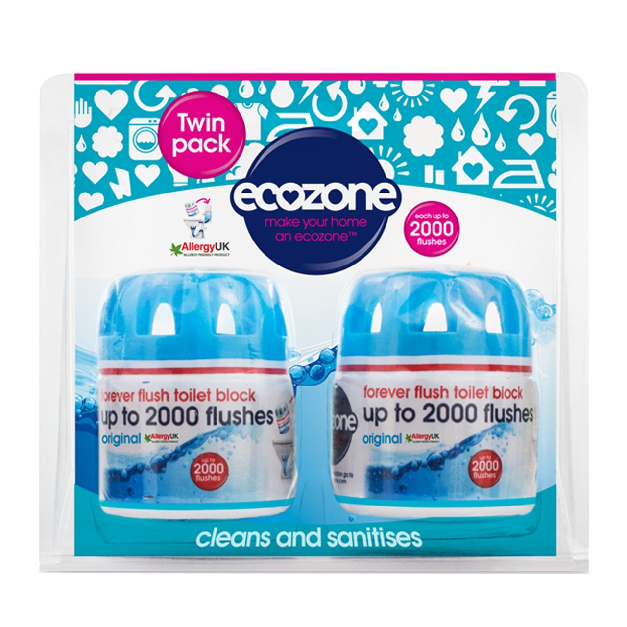 ECOZONE FOREVER FLUSH 2000 TWIN PACK 180G. FF2001 \\\KD17869