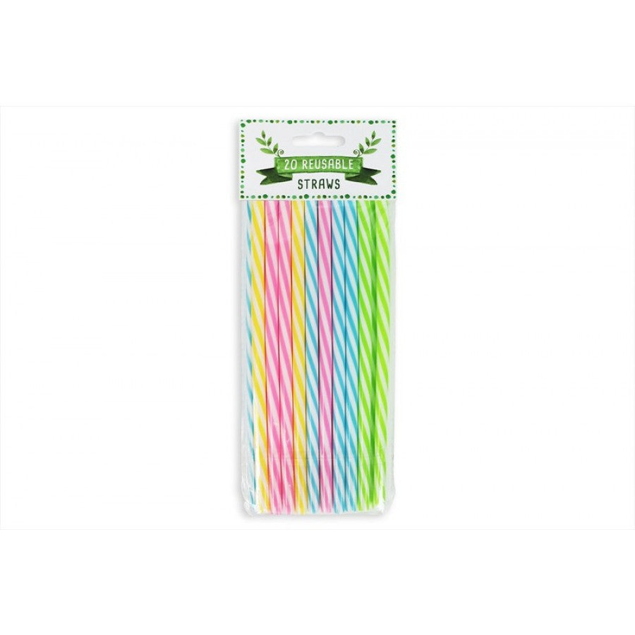 RSW REUSABLE MULTICOLOUR STRAWS 20/PK. AM1208 \\\KD17871