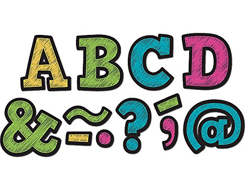 CHALKBOARD BRIGHTS BOLD BLOCK 2 INCH MAGNETIC LETTERS TOTAL 70 PCS. DGITCR77190 \\\KD17899
