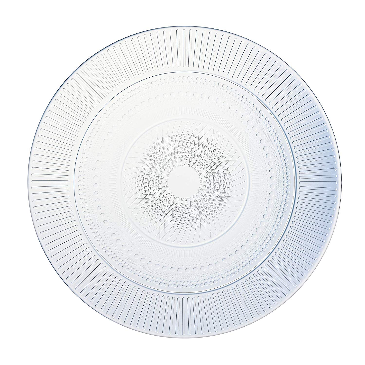 6 PACK LUMINARC LOUISON 19CM FLAT GLASS PLATE. AL6350 \\\KD17901