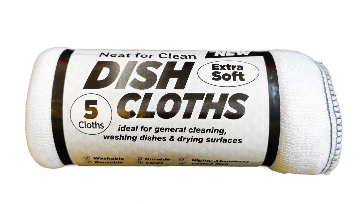 DLUX LARGESTOCKINETTE DISHCLOTHES PACK OF 5. Z2405 \\\KD17951