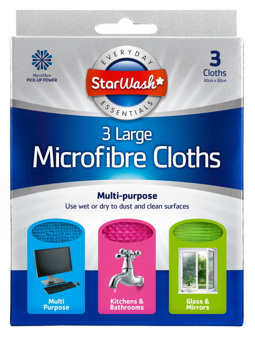 DLUX MULTI PURPOSE MICROFIBRE CLOTHES PACK OF 3. Z2418 \\\KD17952