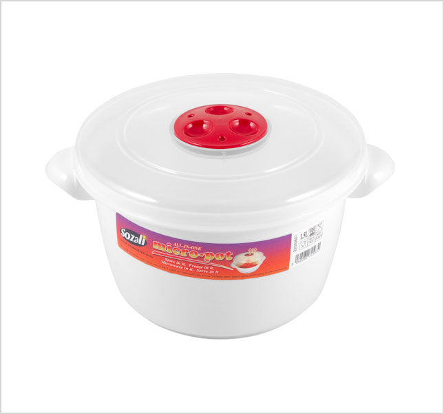 SOZALI ALL IN ONE MICRO POT 1.5 LITRE WITH STEAM RELEASE VALVE. Z2563 \\\KD17953