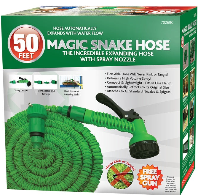 MAGIC SNAKE EXPANDABLE SNAKE HOSE PIPE WITH SRAY UPTO 50 FEET. 70269C \\\KD17994