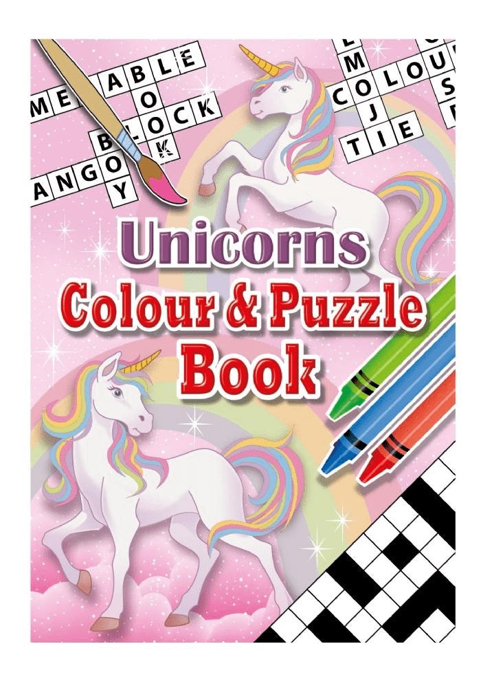 UNICORN A6 COLOURING & PUZZLE BOOK. 170-065 \\\KD18015