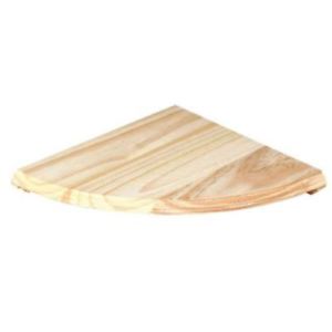 ANIKA NATURAL PINE WOOD CORNDER WALL MOUNTED SHELF KIT 28.5CM X 28.5CM. BML69560 \\\KD18074