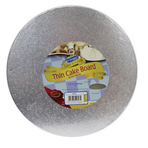 KINGFISHER ROUND THIN CAKE BOARD SILVER 10 INCH 25 CM. CAKE2_12 \\\KD18096