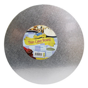 KINGFISHER ROUND THIN CAKE BOARD SILVER 12 INCH 30 CM. CAKE3_12 \\\KD18099
