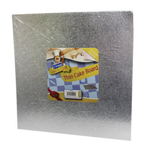 KINGFISHER THIN CAKE DRUM SQUARE BOARD ROUND SILVER 12 INCH 30 CM. CAKE6 \\\KD18101
