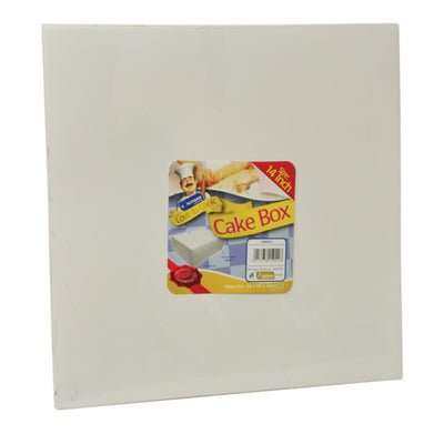 KINGFISHER WHITE CAKE BOX 14 INCH. CBOX14 \\\KD18104
