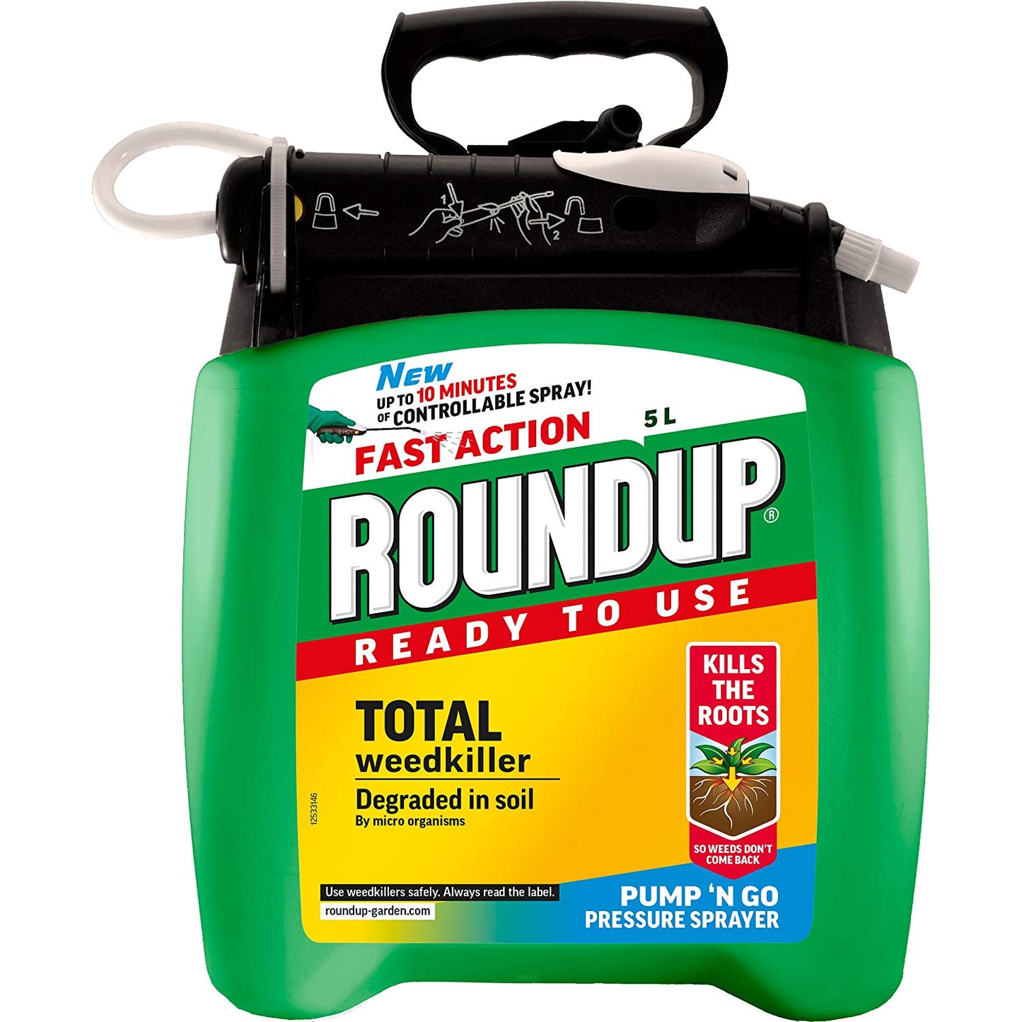 ROUNDUP FAST ACTION PUMP N GO WEEDKILLER 5000ML. 120023 \\\KD18119
