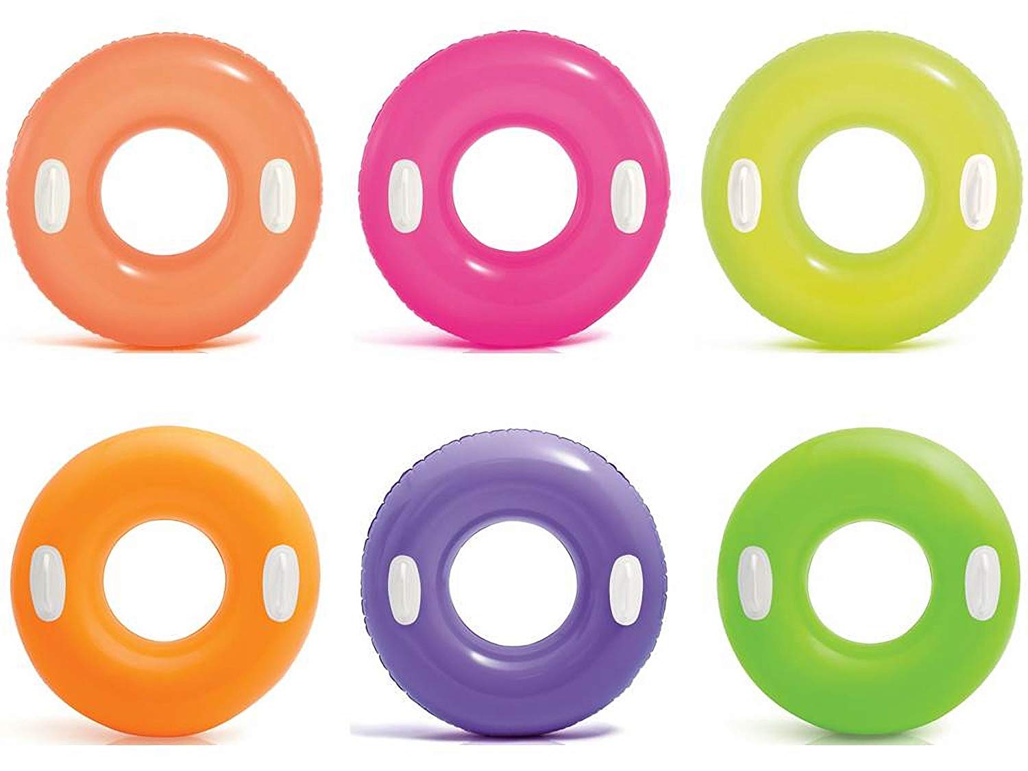 INTEX INFLATABLE TUBES POOL FLOAT WITH HANDLE 30INCH ASSORT COLOUR 59258NP. TY598 \\\KD18130