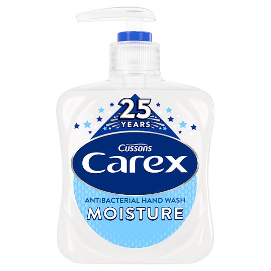 CUSSONS CAREX MOISTURE ANTI-BACTERIAL HAND WASH 250ML 6/PK. CHWMP \\\KD18173