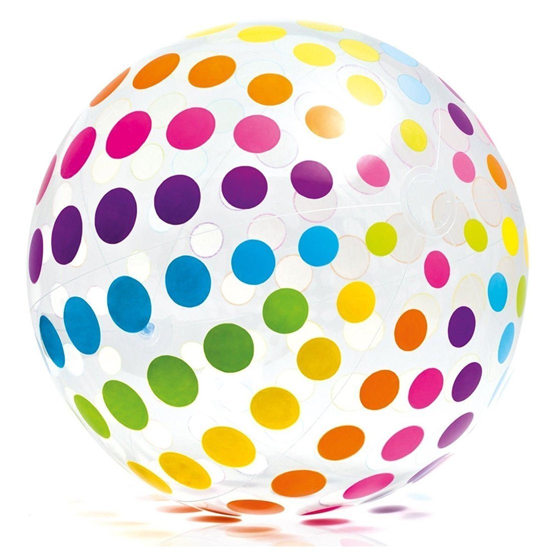 INTEX 42 INCH JUMBO BEACH BALL POLKA DOT DESIGN 59065NP. TY2633 59065NP \\\KD18196