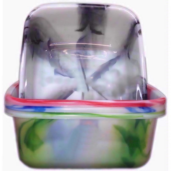 DOUBLE COLOUR PLASTIC RECTANGLE BASIN NANO TUB  35CM X 30CM X 12CM. PL836 786995 \\\KD18210
