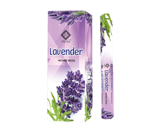 PACK OF 6 VRIYA LAVENDER INCENSE STICKS 20/PK. VRIYALAVENDER \\\KD18220