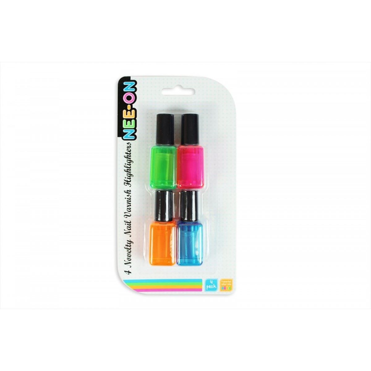 BRIGHTS FASHION NAIL VARNISH HIGHLIGHTER PENS 4/PK. FN8003 \\\KD18236