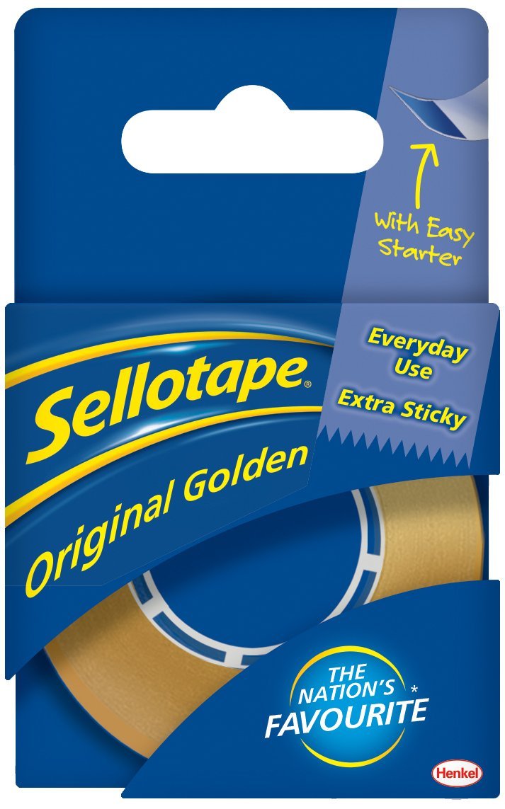 SELLOTAPE ORIGINAL GOLDEN TAPE - 18 MM X 25 M CLEAR. 1569069 \\\KD18256