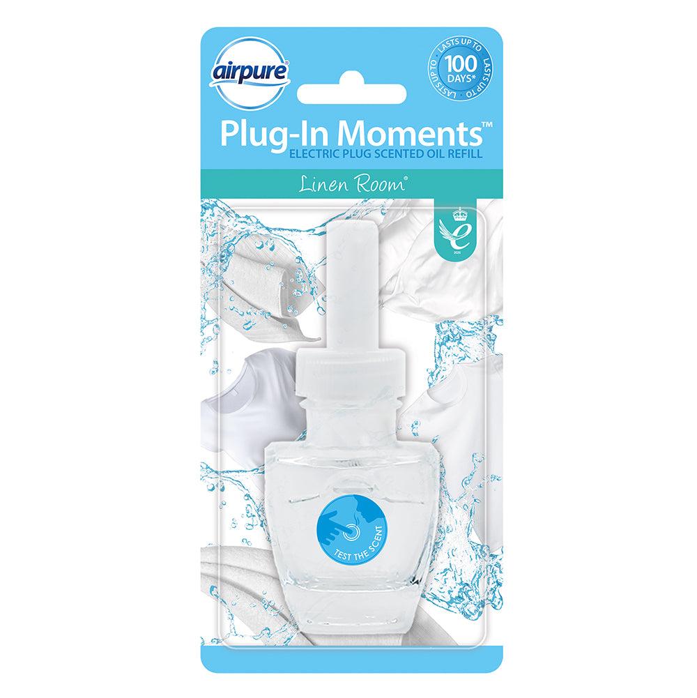 AIRPURE PLUG IN MOMENTS AIR FRESHNERS REFILL 20ML -  LINEN ROOM. PGM674 \\\KD18281