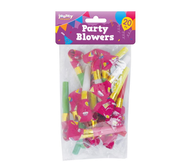 JAUNTY PARTYWARE PARTY BLOWERS 20/PK. OL314345 \\\KD18327
