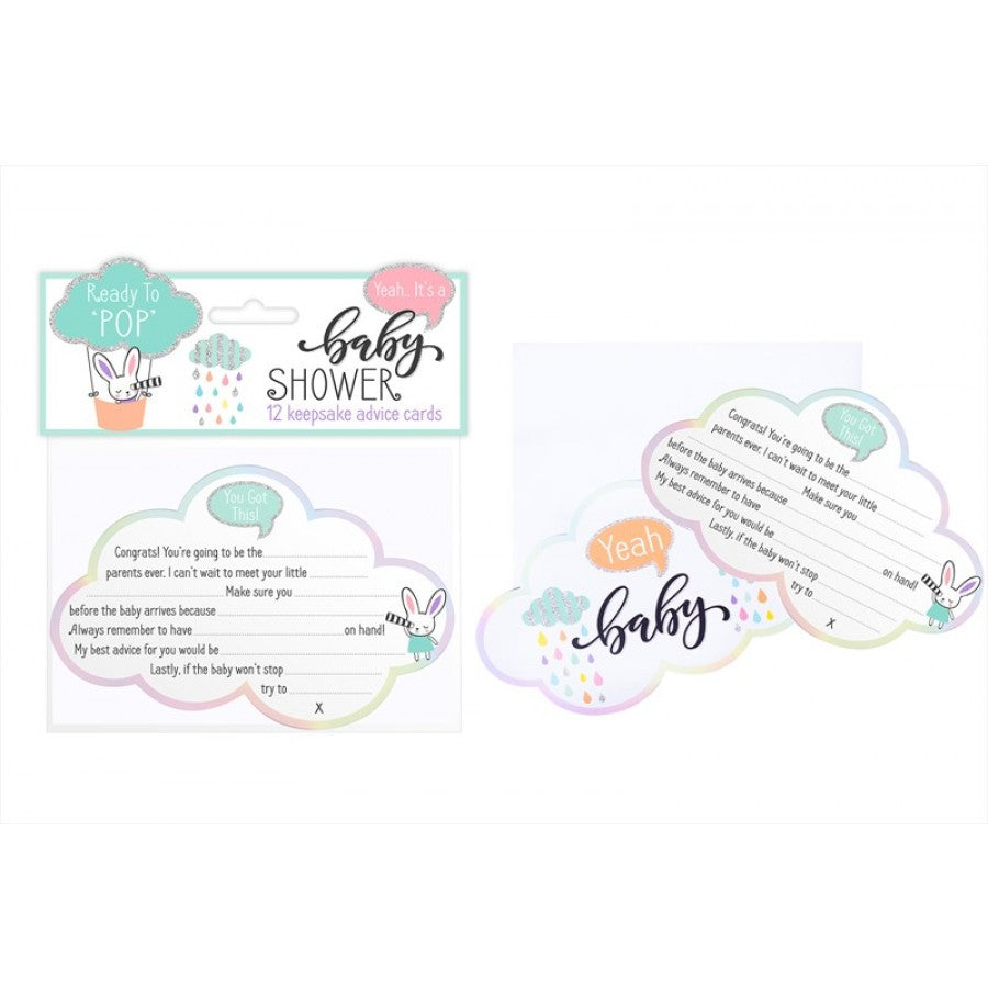 FIRST STEP BABY SHOWER ADVICE CARD 12/PK. FS802 \\\KD18334