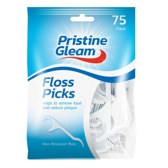 PRISTINE GLEAM FLOSS PICKS 75/PK. OL317775 \\\KD18336